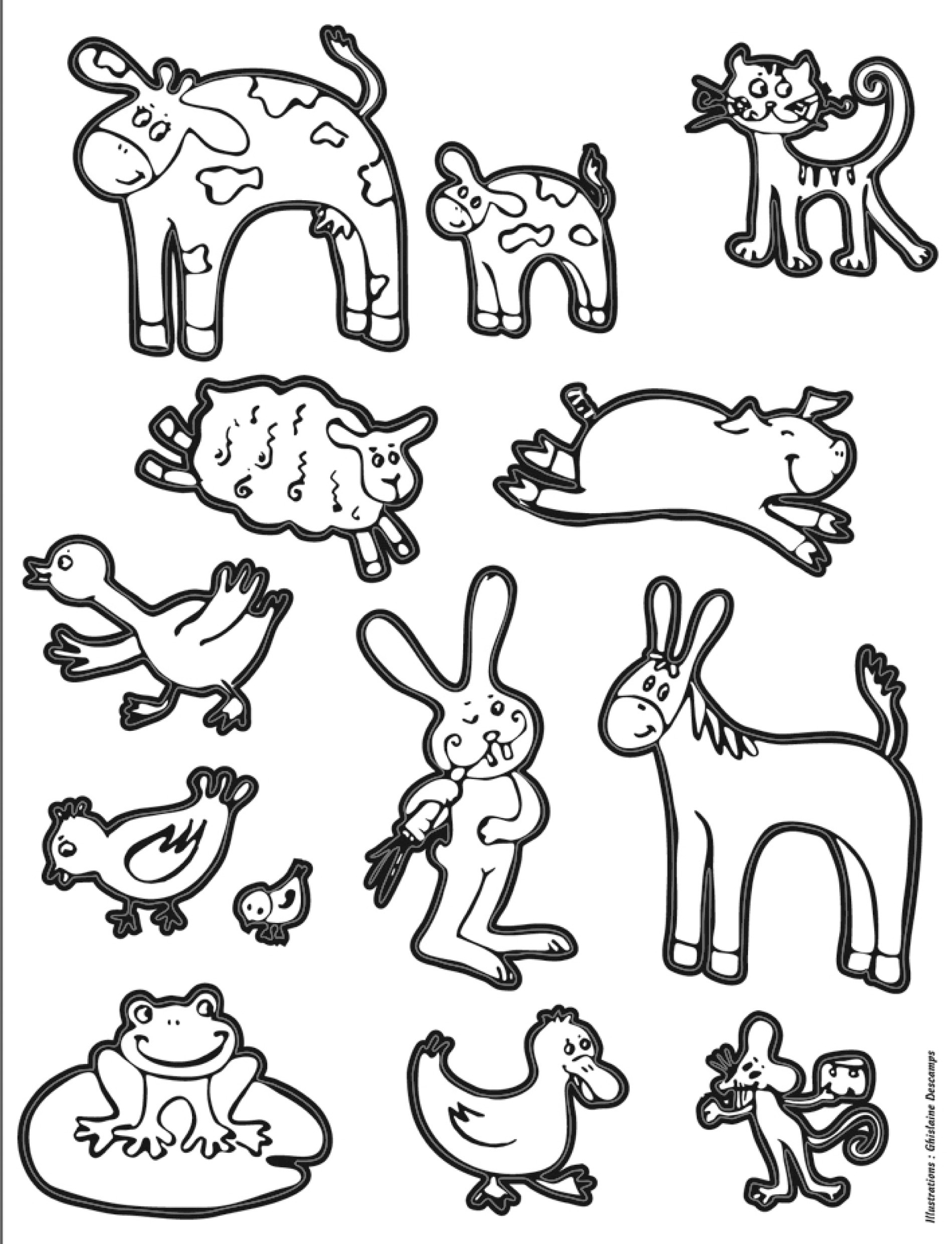 coloriage animaux gommette