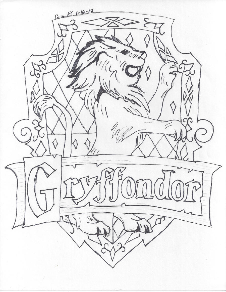 gryffindor coloring pages