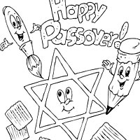 happy passover coloring pages