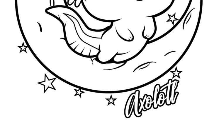 Axolotl Printable Coloring Pages Coloring Pages Medium – Ohcoloring Pages