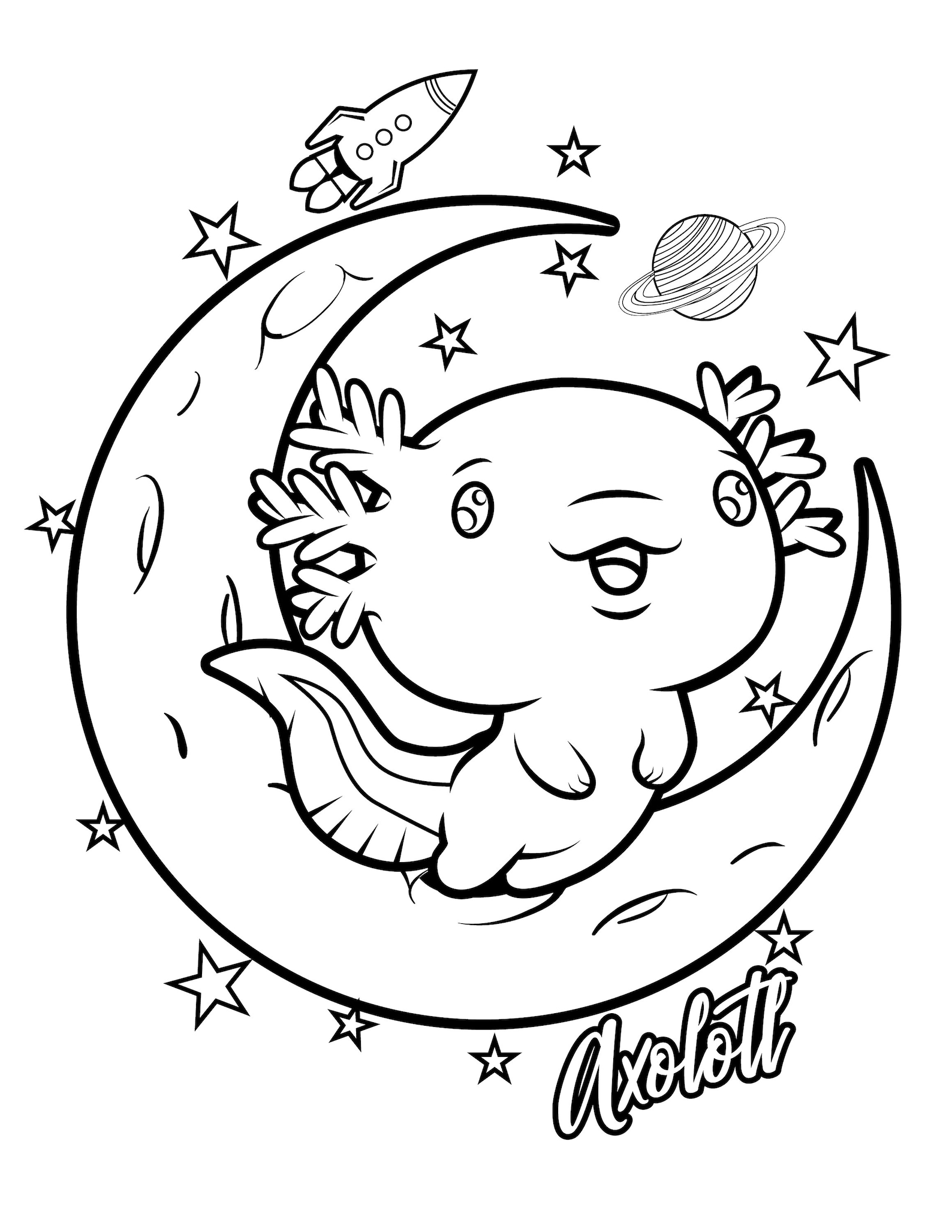 axolotl printable coloring pages