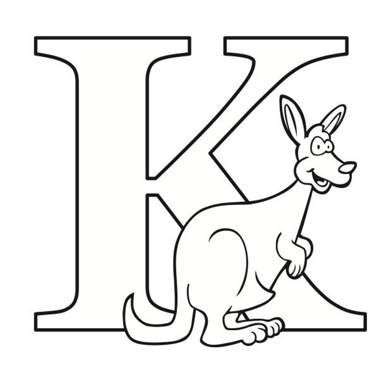 k coloring page