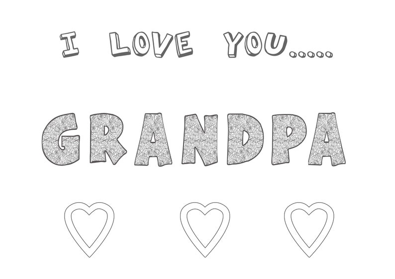 i love you grandpa coloring pages