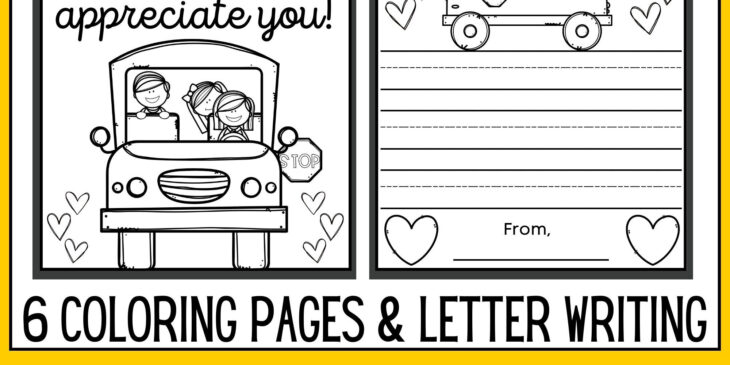 Bus Driver Appreciation Coloring Pages School Bus Driver Appreciation Thank You Card