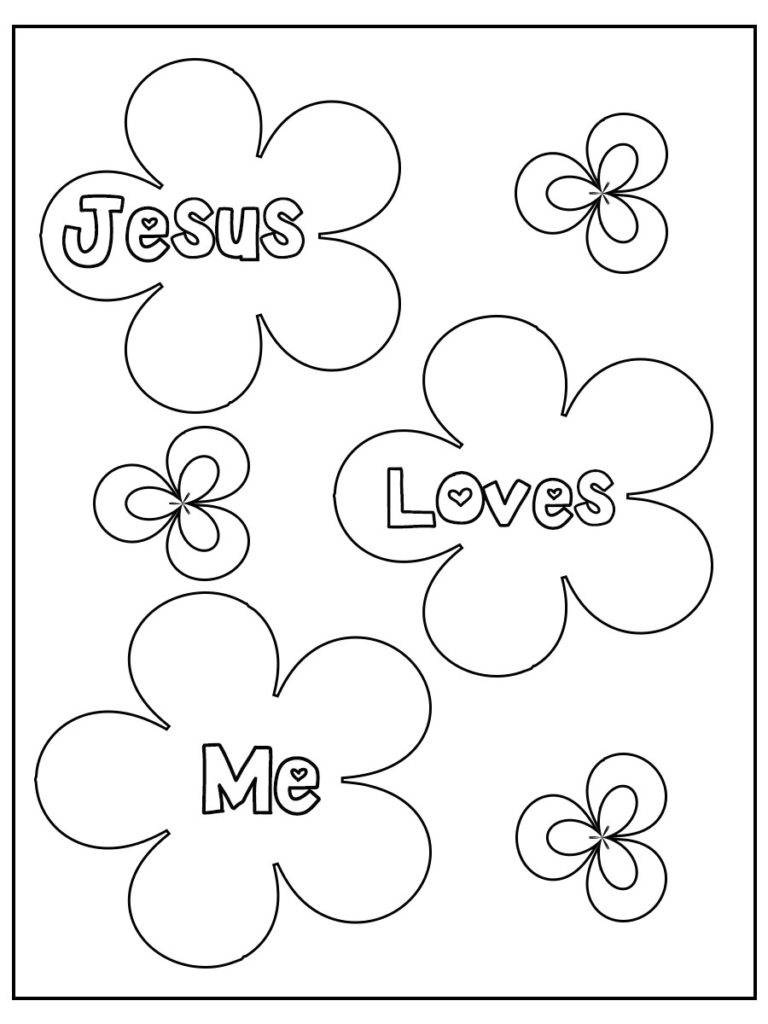 god loves me coloring page