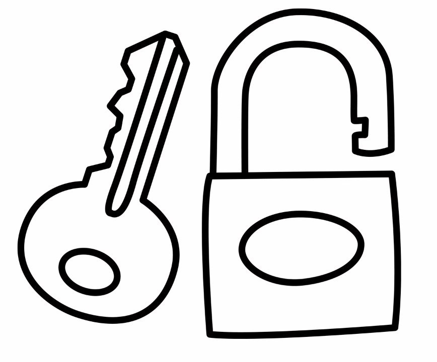 keys coloring page