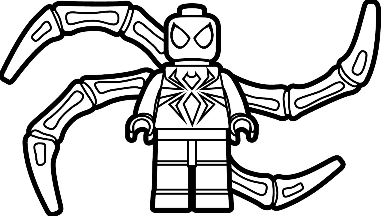 spider man lego coloring pages