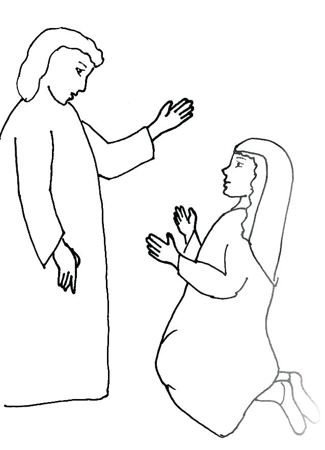 mary visits elizabeth coloring page