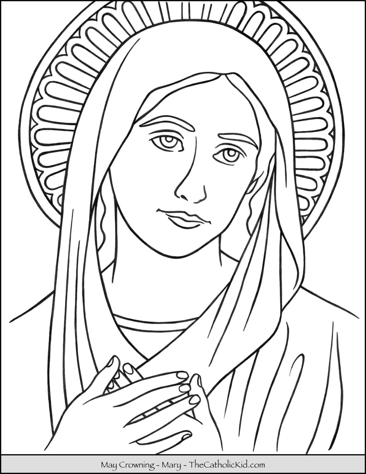 mary coloring pages catholic