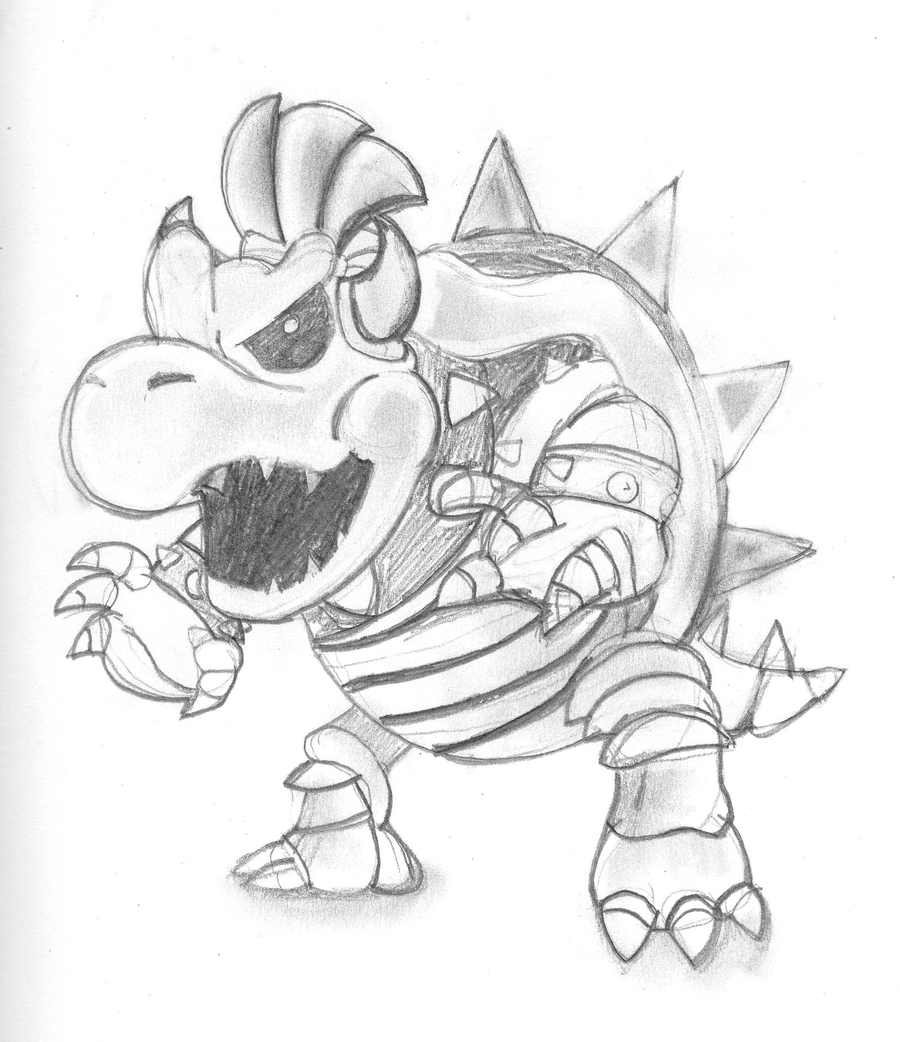 bowser junior coloring page