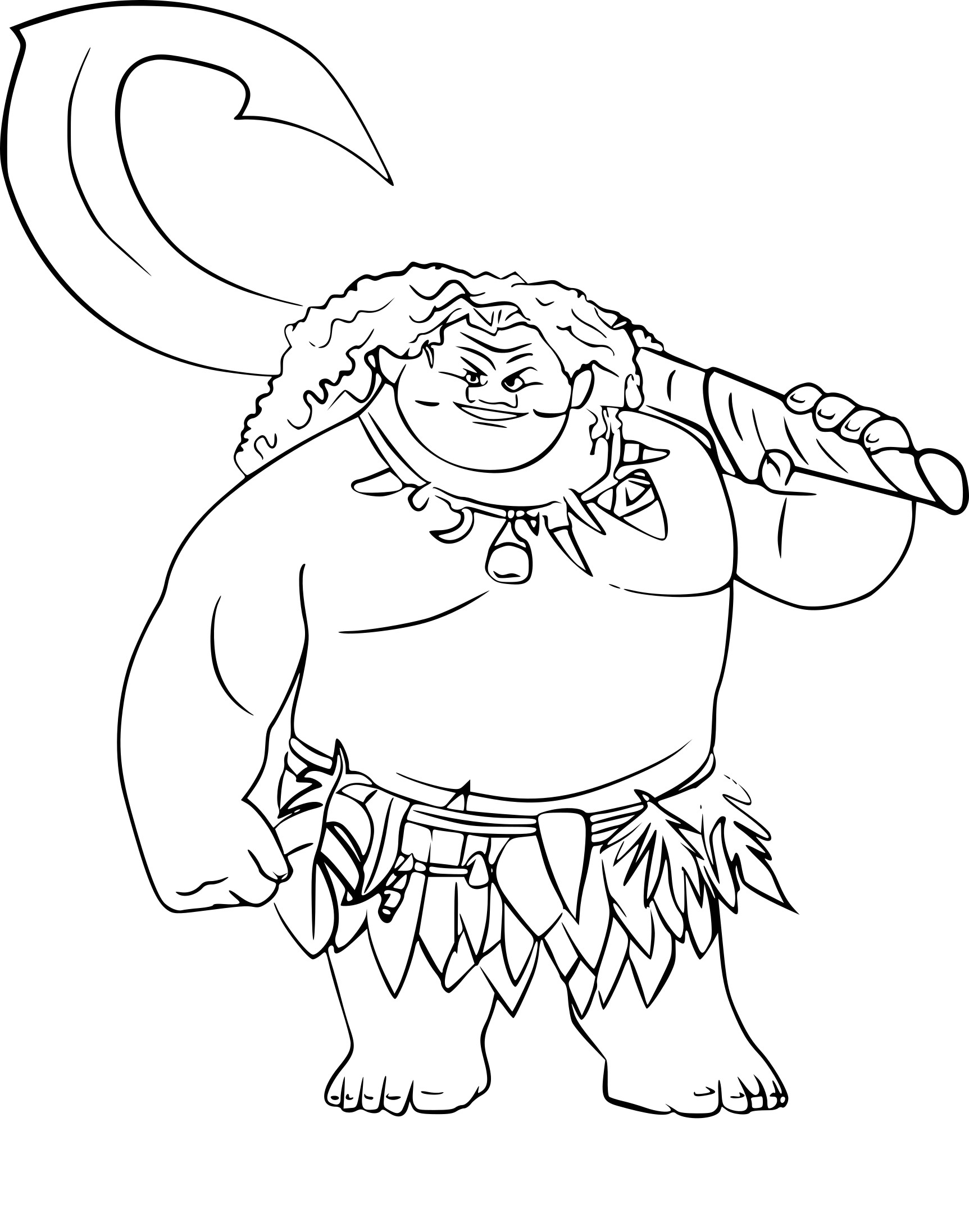 maui moana coloring page