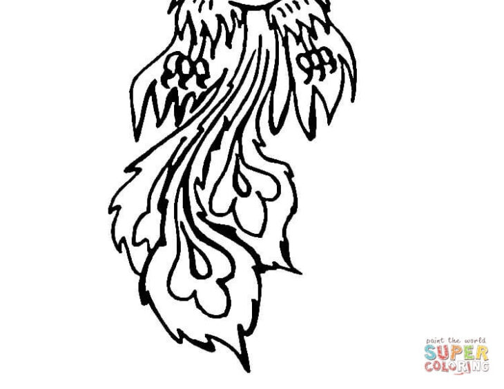 Coloring Pages Phoenix Phoenix Coloring Pages Adult Myths Legends Adults Incredible Color Tattoo Printable Justcolor Choose Board