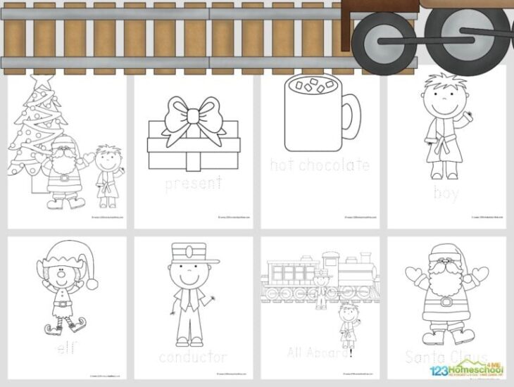 Polar Express Free Coloring Pages Polar Express Coloring Pages Printable Sheets Train Kids Climb Aboard Print Christmas Artikel Dari