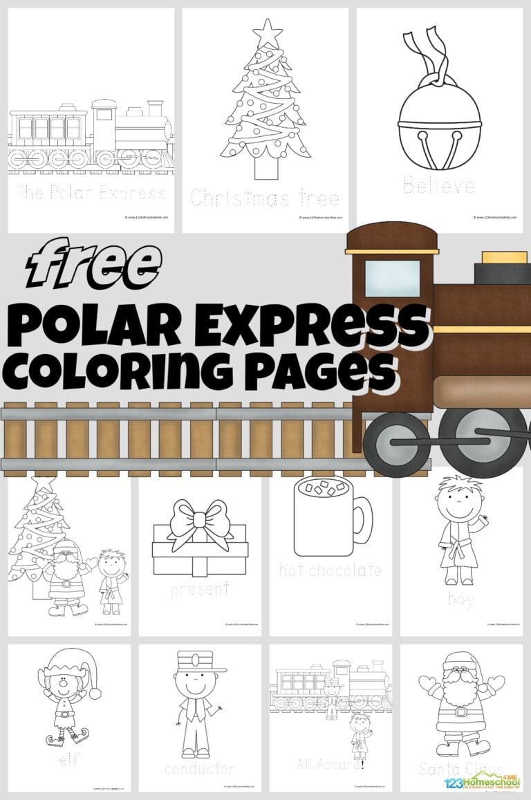 polar express free coloring pages