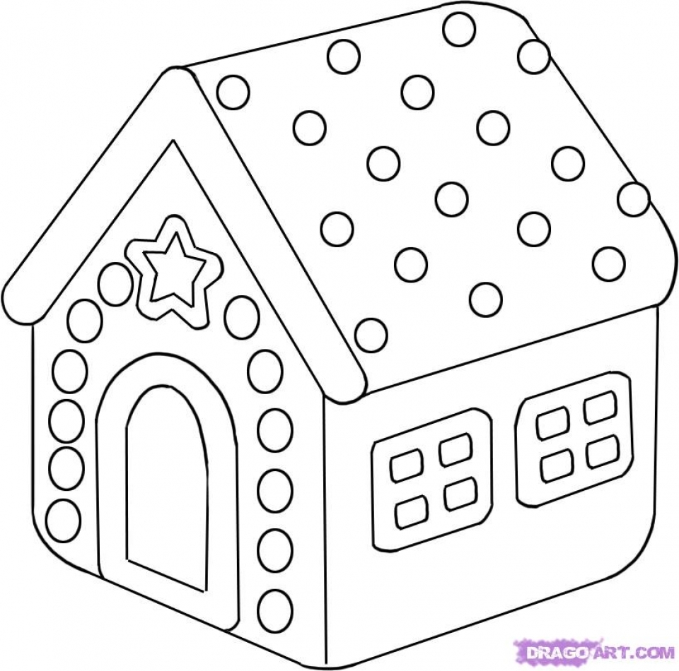 Get This Printable Image of Gingerbread House Coloring Pages UpIuI