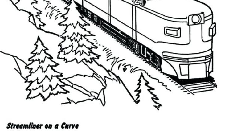 Freight Train Coloring Page Freight Train And Railroad Coloring Pages