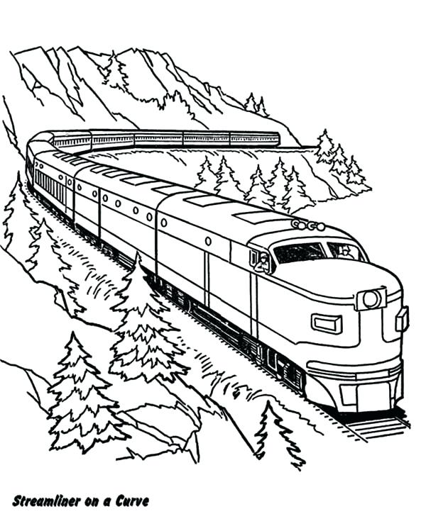 freight train coloring page