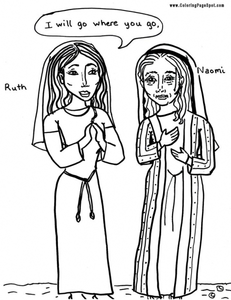 ruth and naomi coloring pages