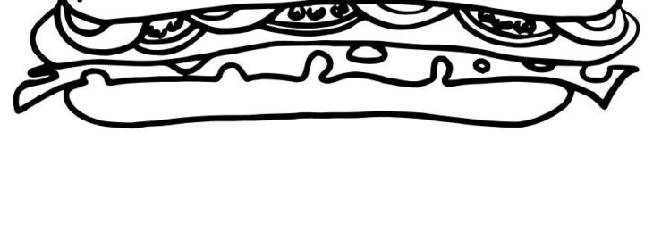 Sandwich Coloring Pages S Is For Sandwich Coloring Page