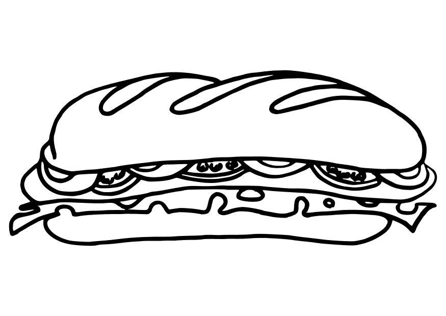 sandwich coloring pages