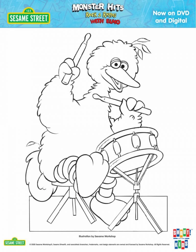 sesame street coloring pages big bird