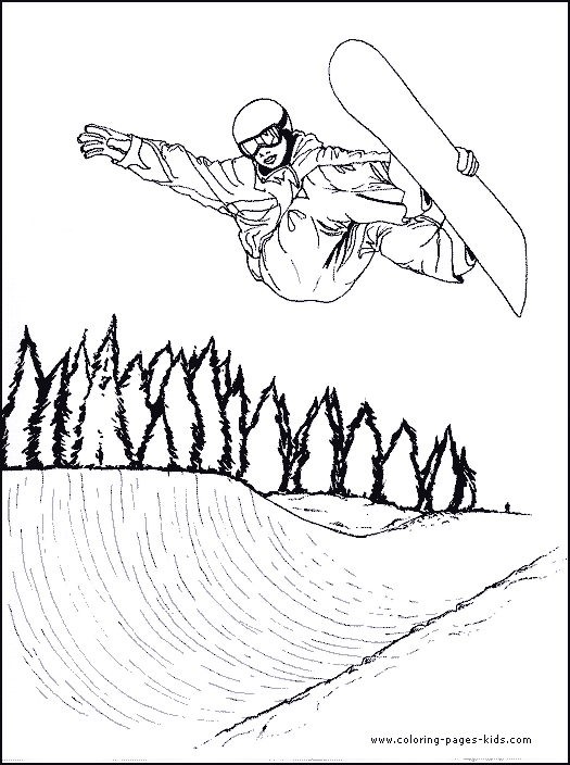 snowboard coloring page