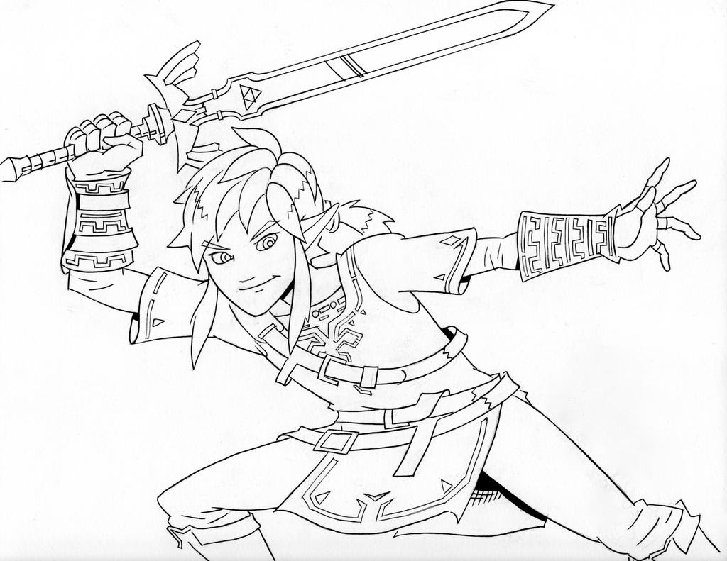 link breath of the wild coloring pages