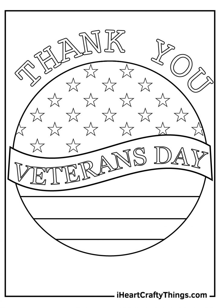 veterans day color pages