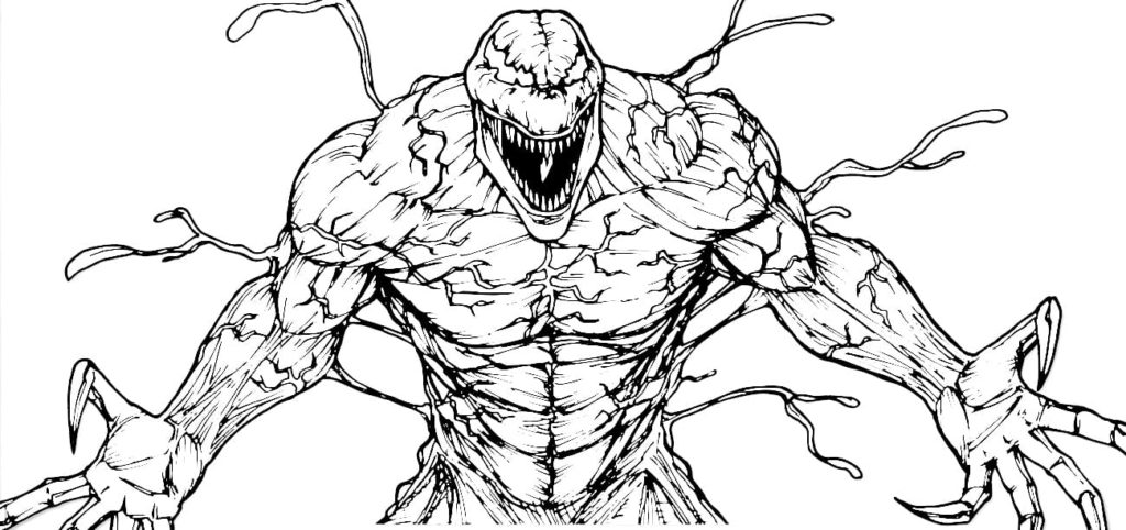 venom among us coloring pages