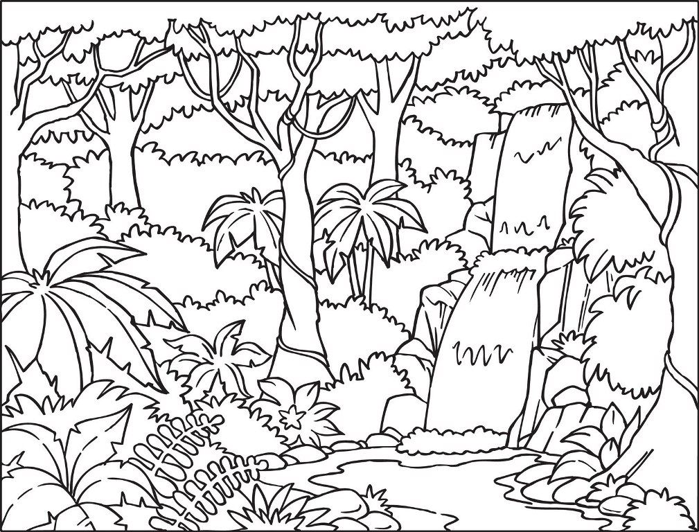 forest coloring pages printable