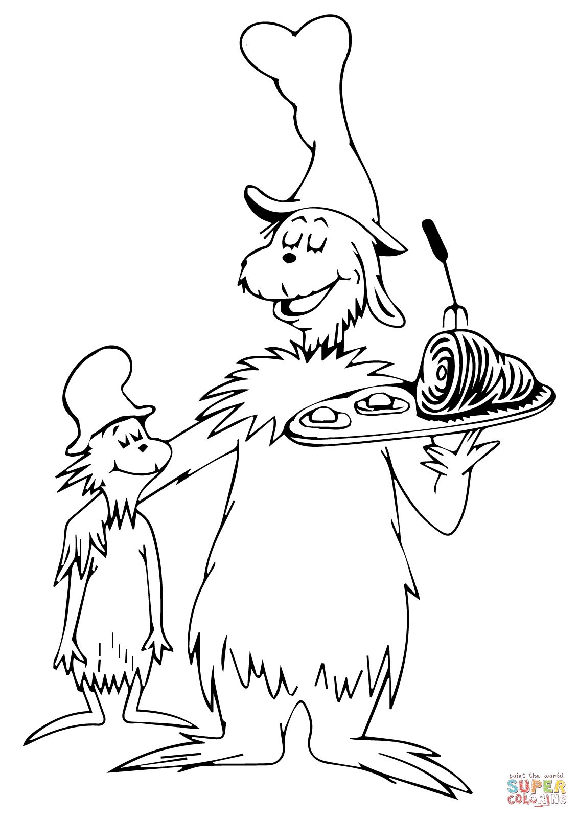 printable green eggs and ham coloring pages