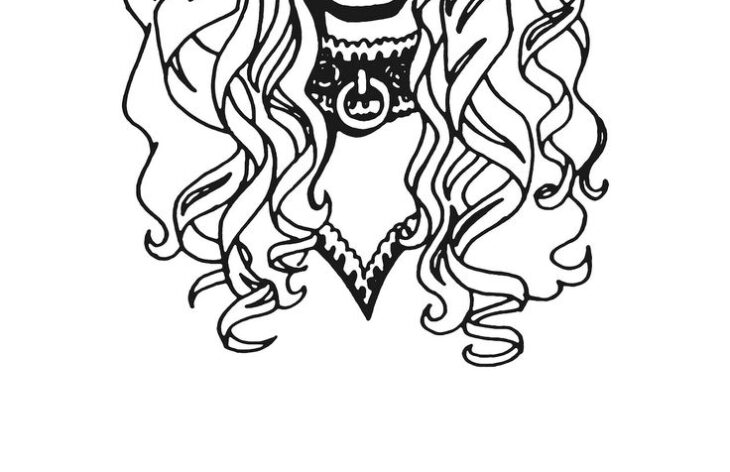 cute goth coloring pages