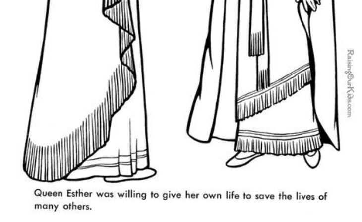 printable esther coloring pages