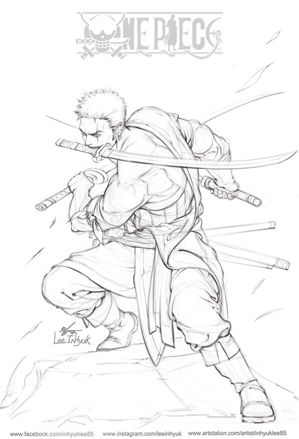 33 zoro dessin a imprimer background