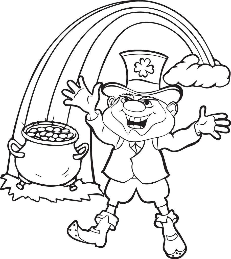 Free, Printable Leprechaun Coloring Page for Kids #3 – SupplyMe