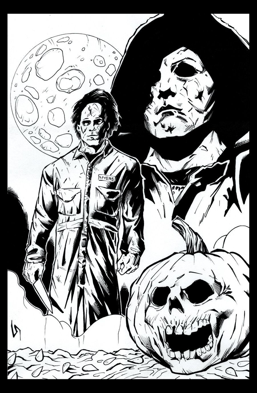 michael myers coloring page