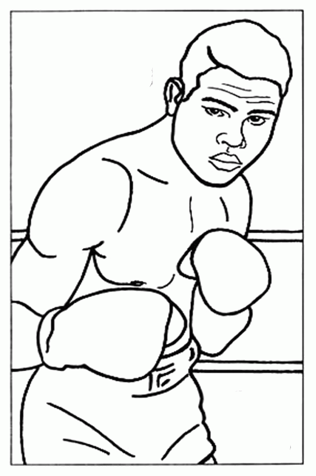 boxer coloring page