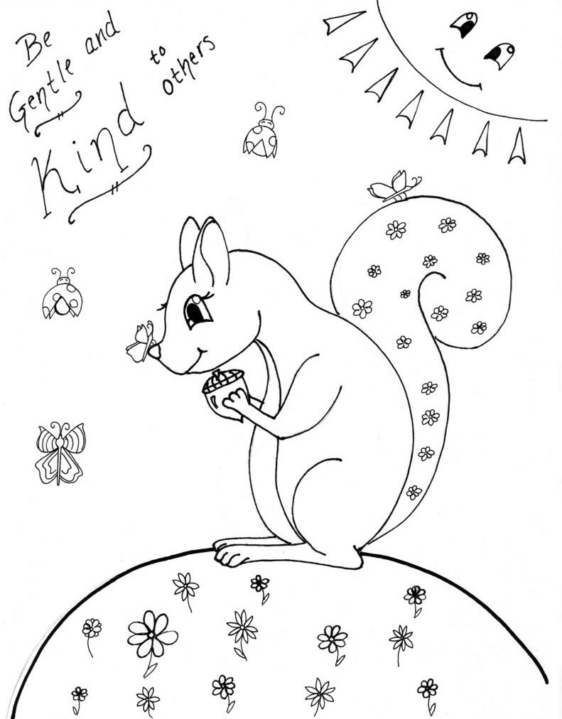gentleness coloring page