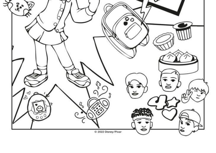turning red coloring pages