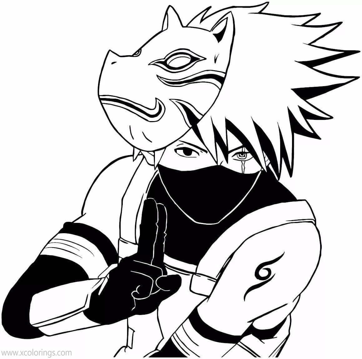 Coloriage Naruto Et Kakashi Coloriages Gratuits Cartoon Coloring Images