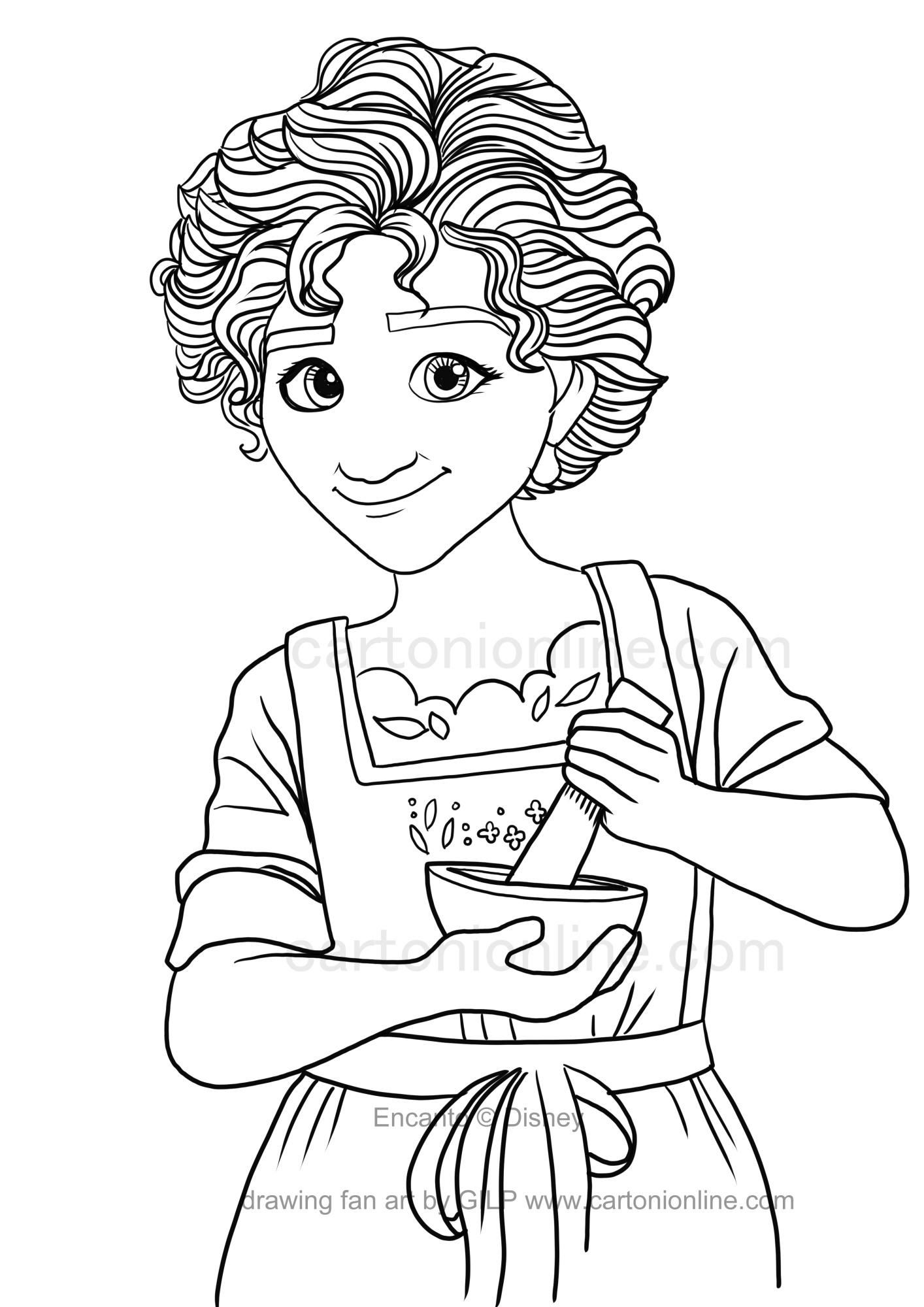 julieta encanto coloring page