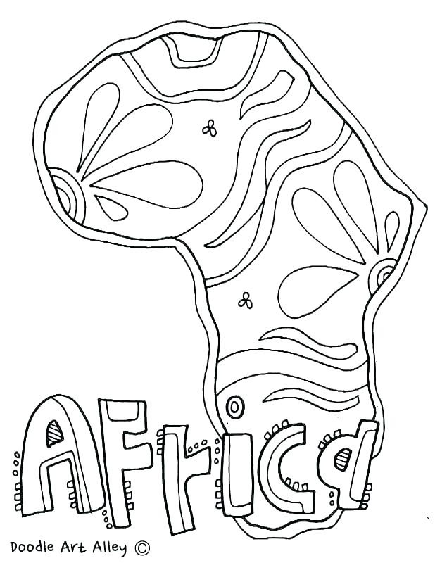 africa map coloring pages