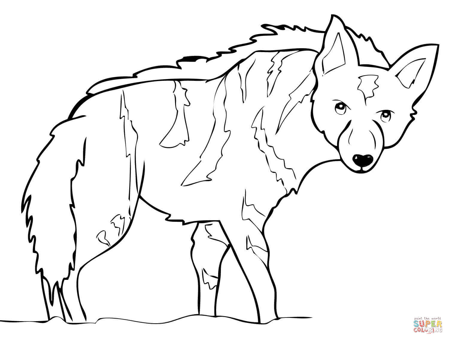 african wild dog coloring page