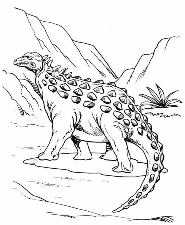 ankylosaurus coloring page