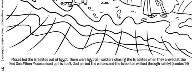 crossing the red sea coloring page