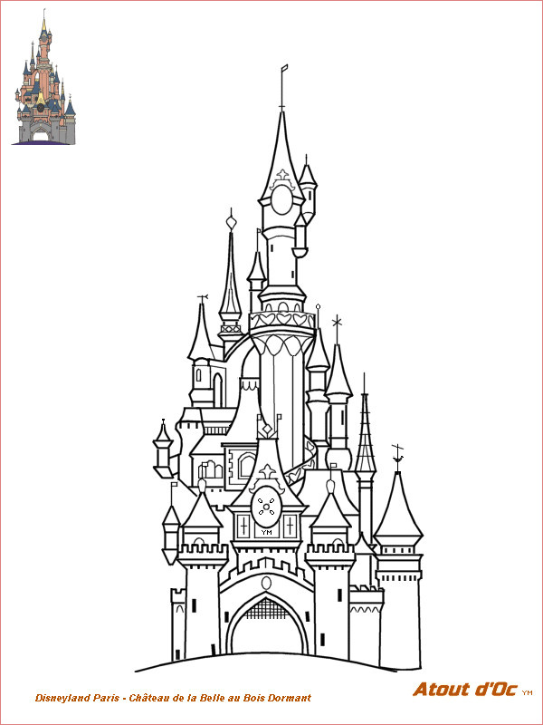 25 coloriage chateau disneyland pictures