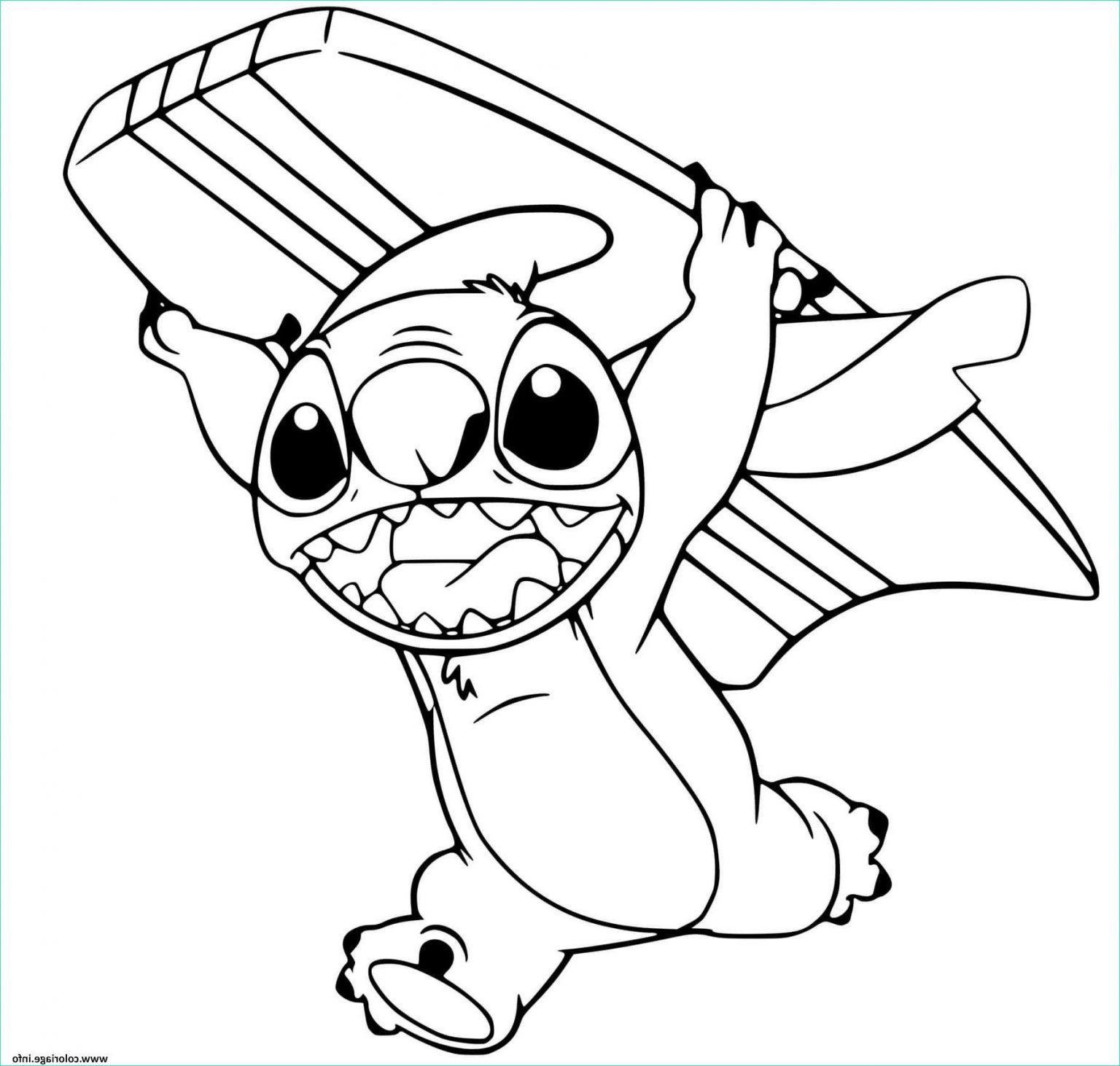 dessin a colorier facile stitch