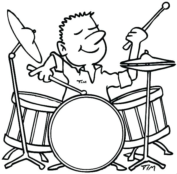 drum coloring pages