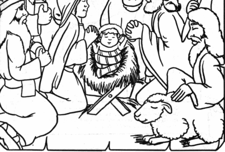 jesus birth coloring pages