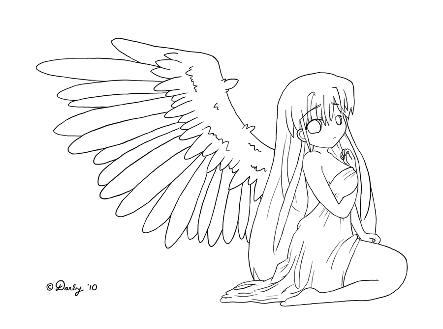 broken angel fallen angel coloring pages